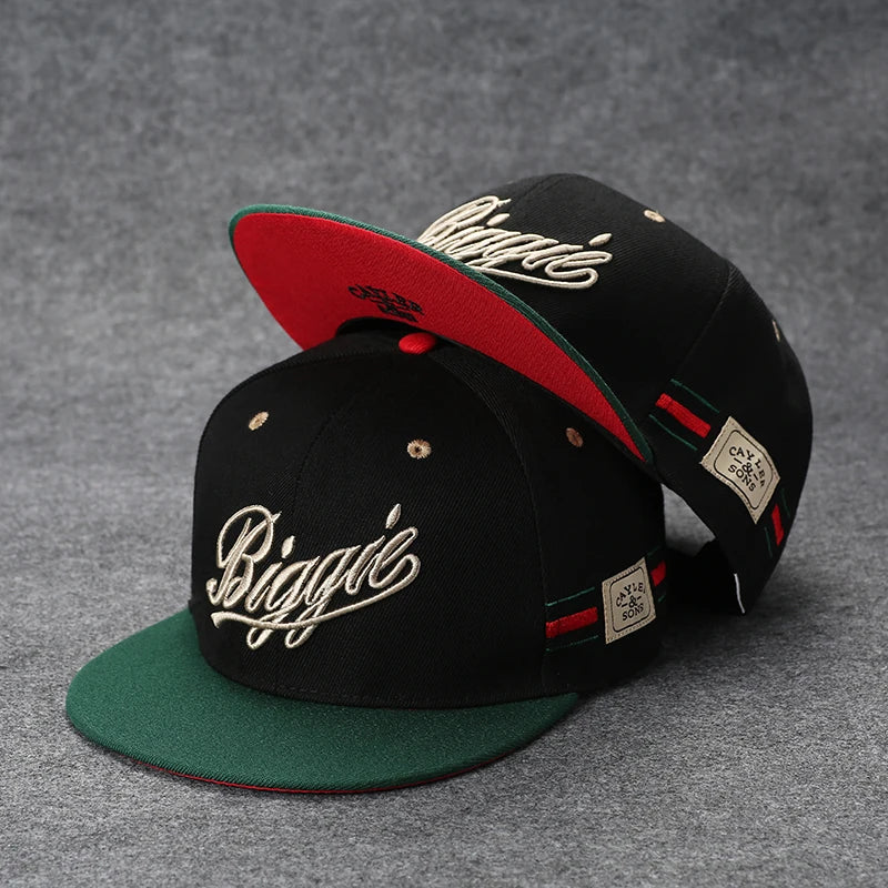 Hip Hop Embroidered Flat Brim Cap
