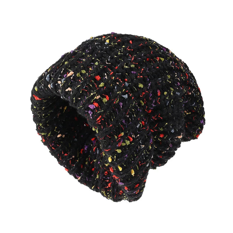 Trendy Mixed Color Knit Beanie