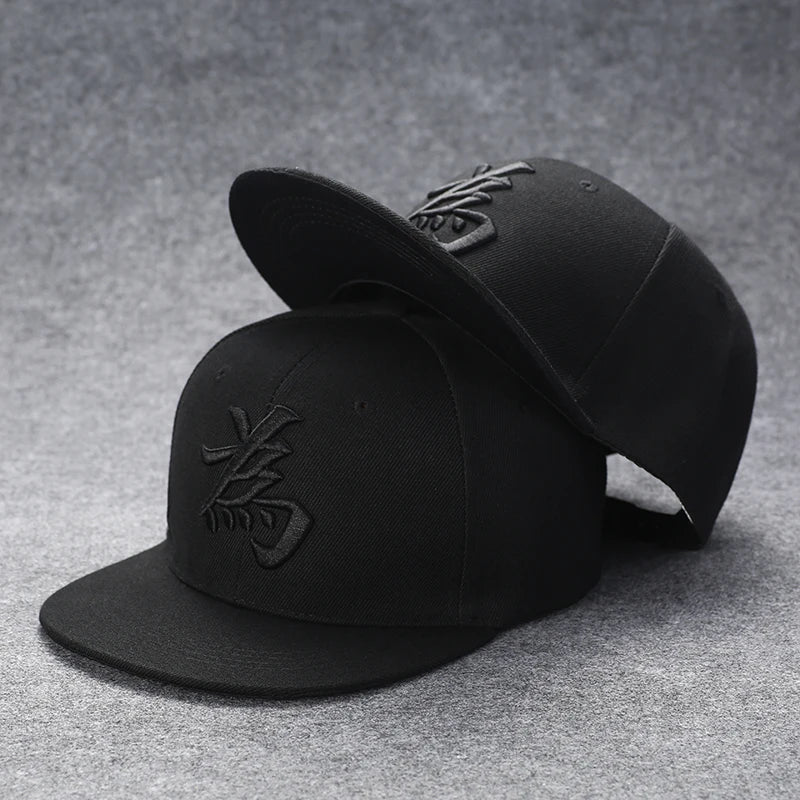 Hip Hop Embroidered Flat Brim Cap