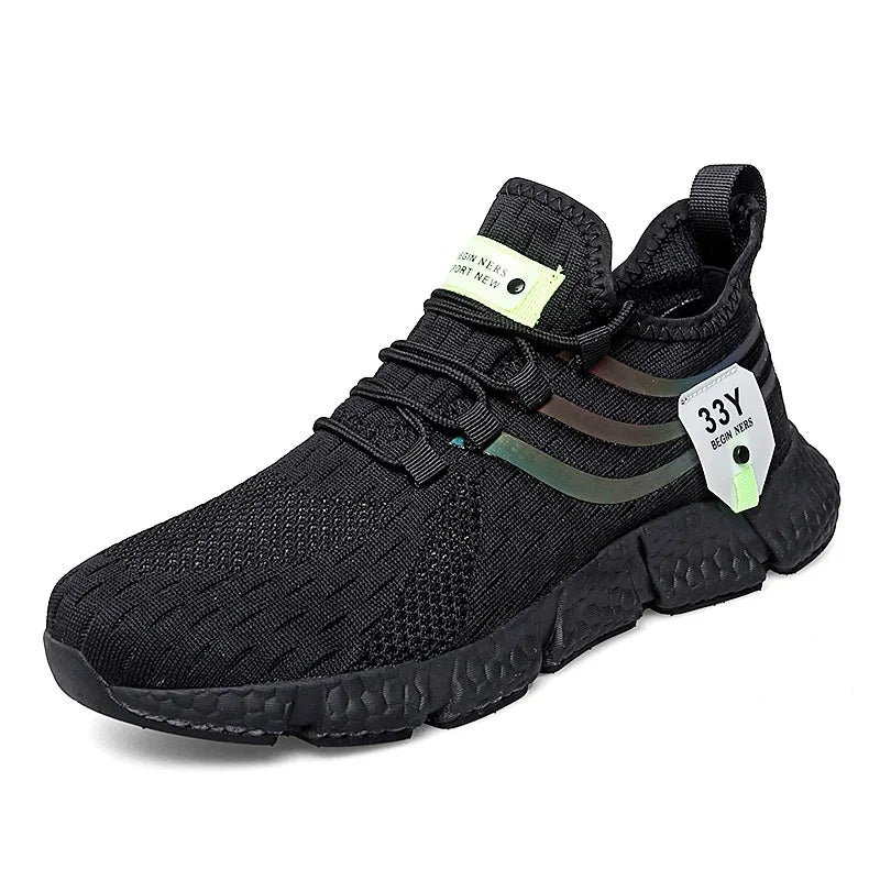 Air Mesh Sneakers Elastic Laces Slip On Sport Shoes