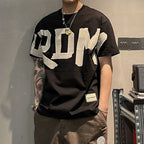 Mens Bold Cross Body Print Black Tshirt art design cool funky white slogan FRDM Freedom