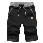 Bermuda Cargo Shorts Casual Summer Elastic Waist Knee-Length Pants