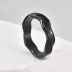 Mobius Wave Ring Twisted Stainless Steel Punk Fashion Band