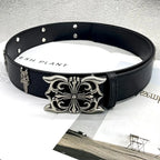 The Dagger Cross | Vintage Gothic Chrome Buckle Belt