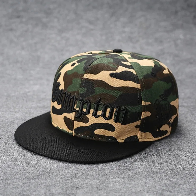 Hip Hop Embroidered Flat Brim Cap