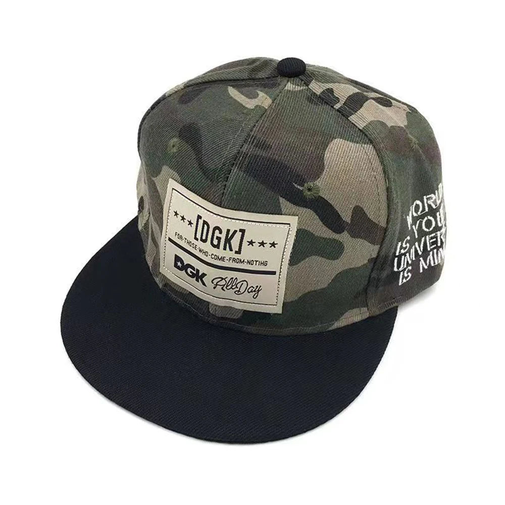 Hip Hop Embroidered Flat Brim Cap