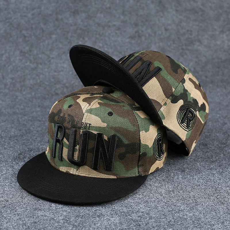 Hip Hop Embroidered Flat Brim Cap