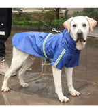 Large Dog Raincoat Cloak Style Waterproof Reflective Pet Jacket