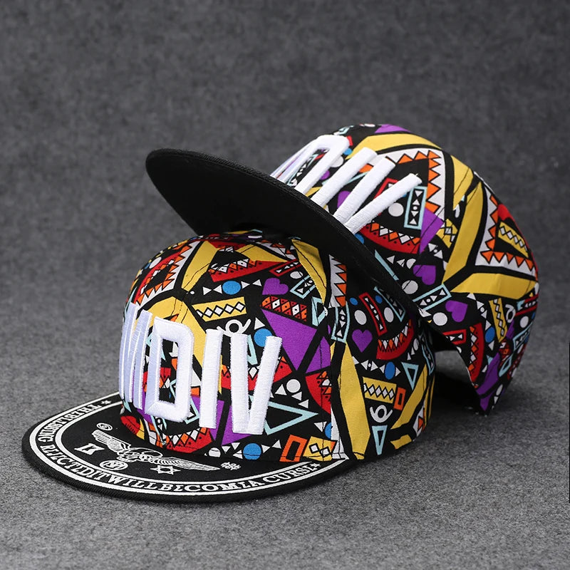 Hip Hop Embroidered Flat Brim Cap