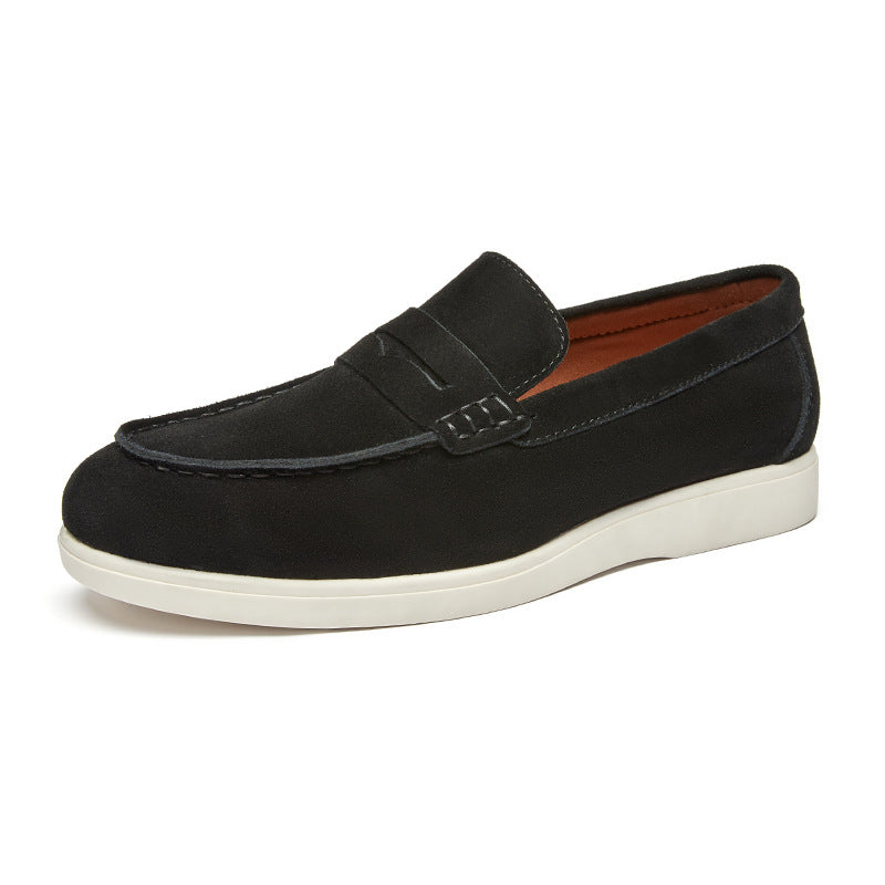 British Style Genuine Leather Loafers Slip-On Shoes