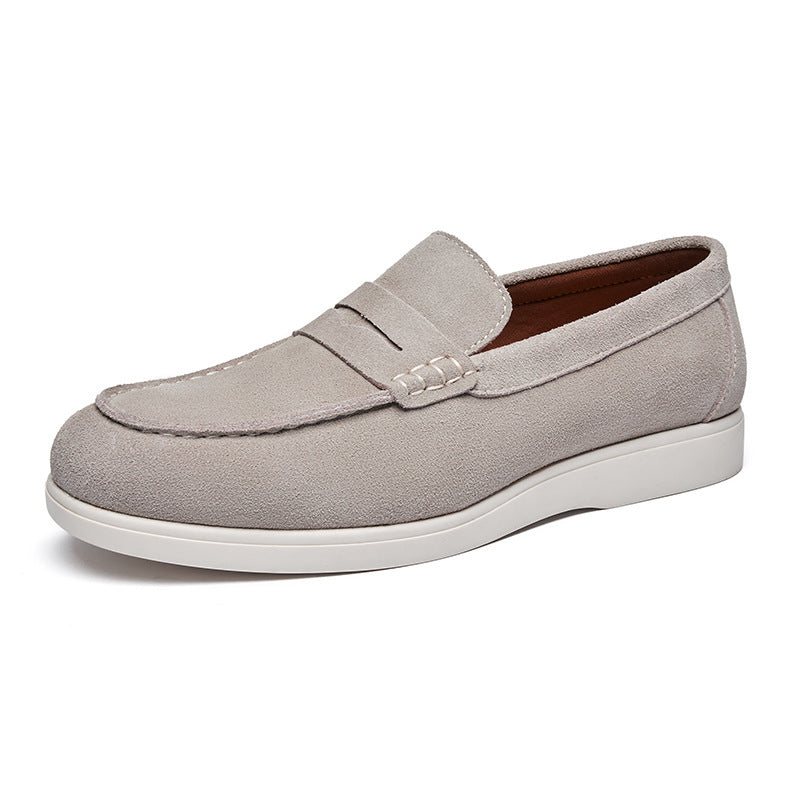 British Style Genuine Leather Loafers Slip-On Shoes