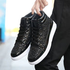 High Top Sneakers Luxury Glitter Boots