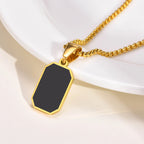 Dog Tag Pendant Necklaces Stainless Steel Military Style