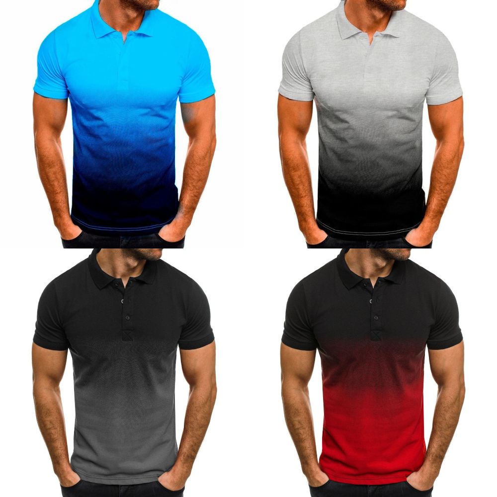 Golf wear Gradient Polo Shirt Men's Modern Design