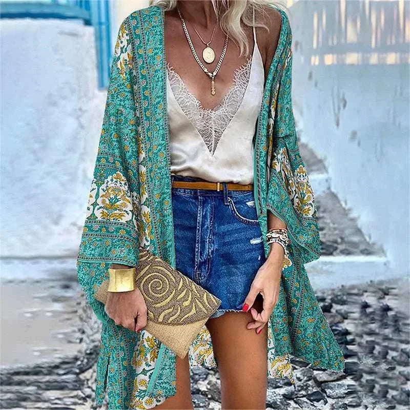 Beach Cover Up Bohemian Cotton Swimsuit Wrap