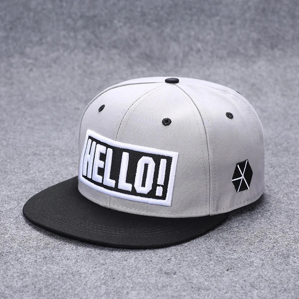 Hip Hop Embroidered Flat Brim Cap
