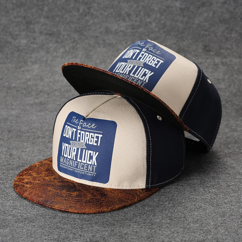 Hip Hop Embroidered Flat Brim Cap