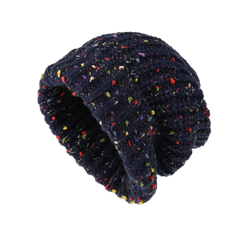 Trendy Mixed Color Knit Beanie