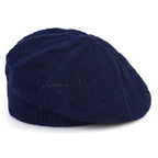 Women's Plain Knit Beret French Artist Hat Thin Acrylic Beanie