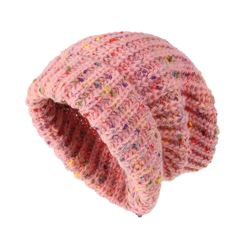 Trendy Mixed Color Knit Beanie