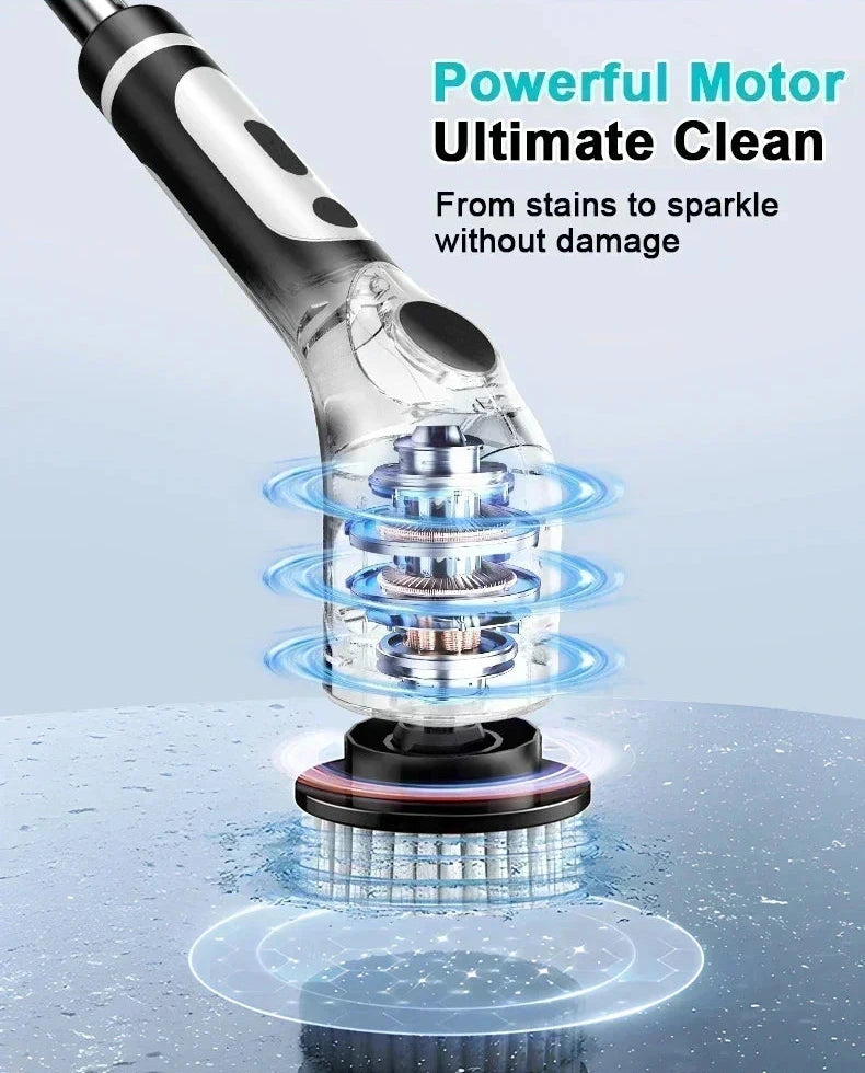 Scrub Brush Electric Bathroom Wireless Spin Cleaning Rechargeable