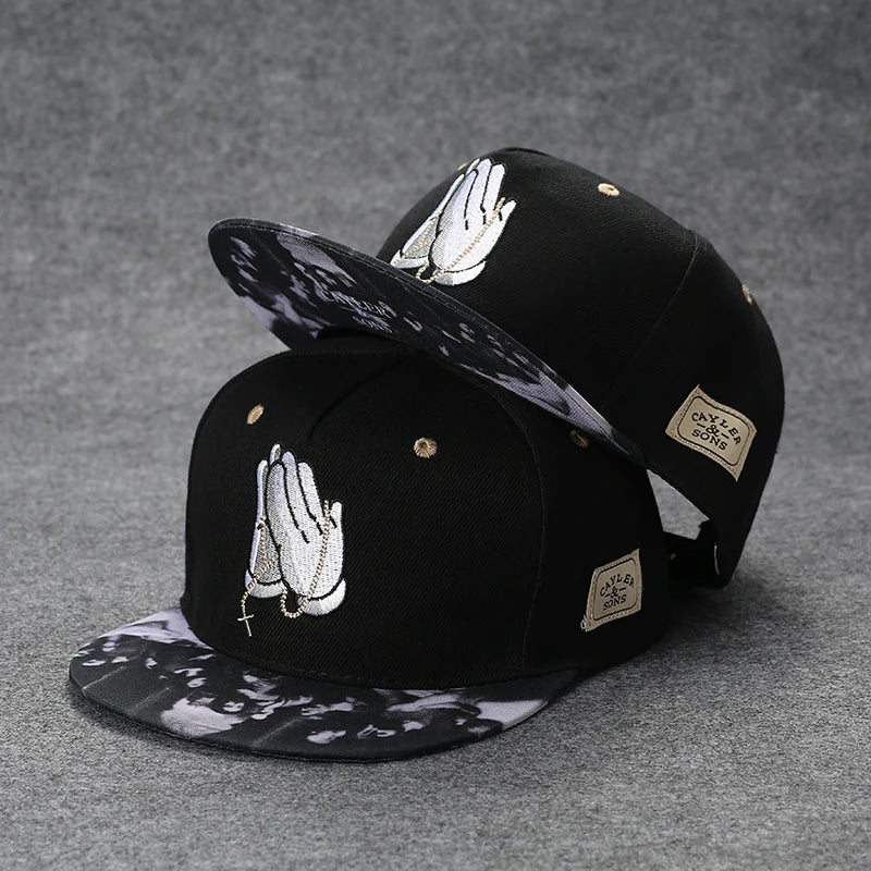 Hip Hop Embroidered Flat Brim Cap