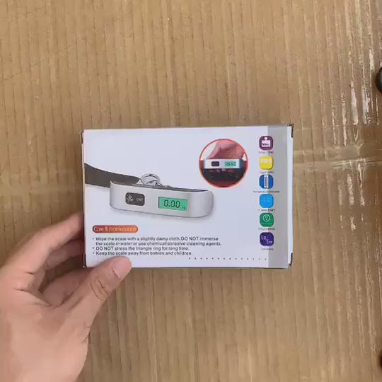 Travel Luggage Scale Portable Digital Hanging Baggage Scales Suitcase Weight Tool-video