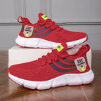 Air Mesh Sneakers Elastic Laces Slip On Sport Shoes