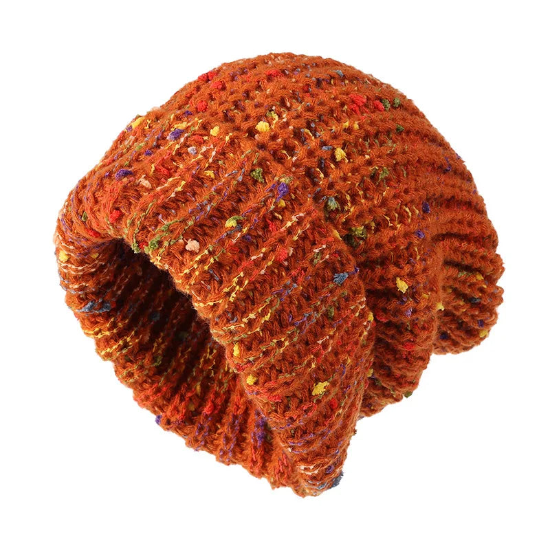Trendy Mixed Color Knit Beanie