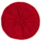 Women's Plain Knit Beret French Artist Hat Thin Acrylic Beanie