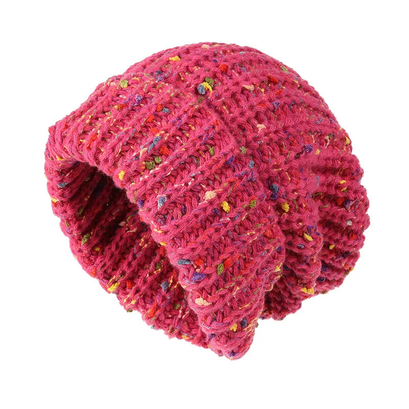 Trendy Mixed Color Knit Beanie