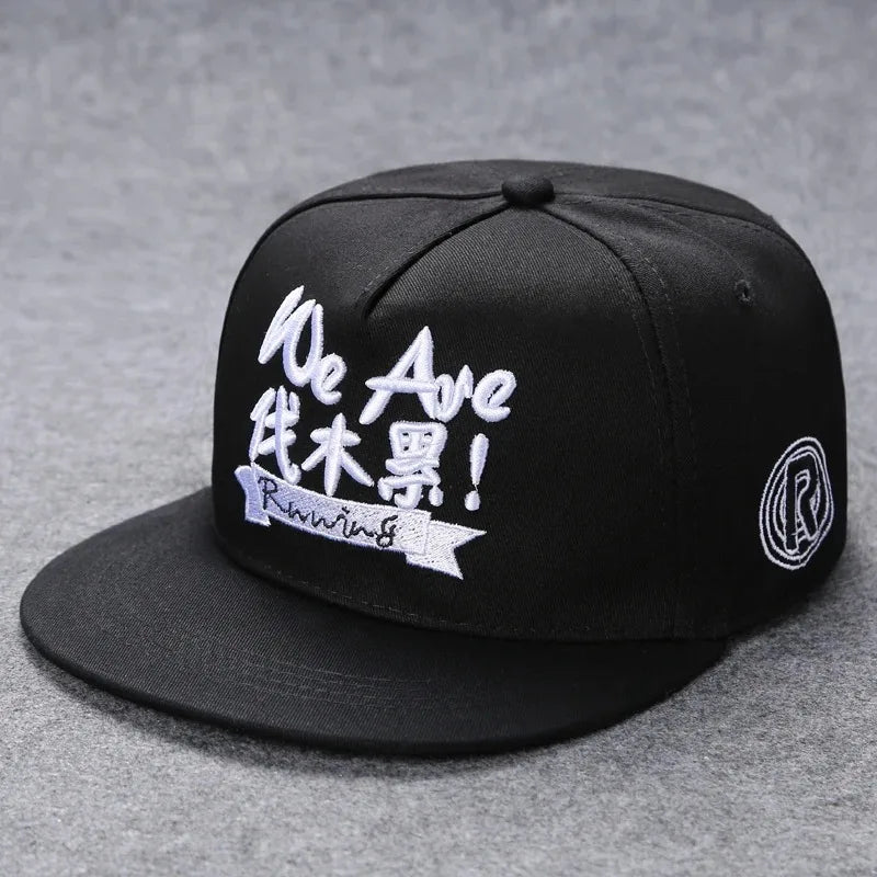 Hip Hop Embroidered Flat Brim Cap