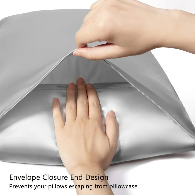 Silky Satin Pillowcase for Frizzy Hair Beauty Pillow Cover