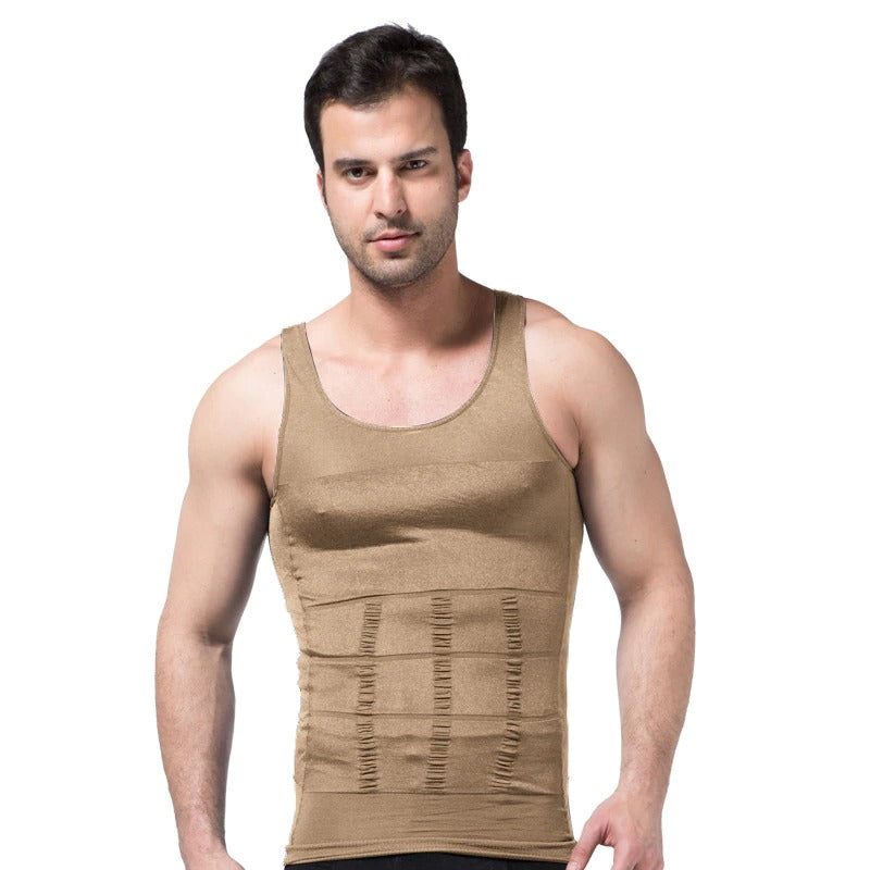 Men's Body Shaper Slimming Compression Vest for Belly Fat & Weight Loss
