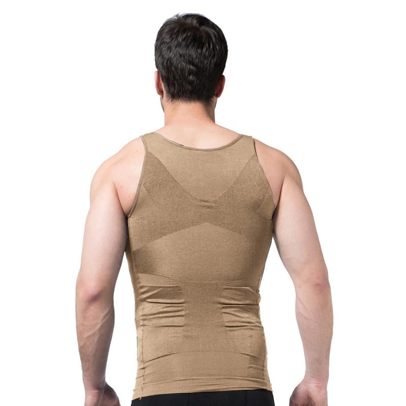 Men's Body Shaper Slimming Compression Vest for Belly Fat & Weight Loss