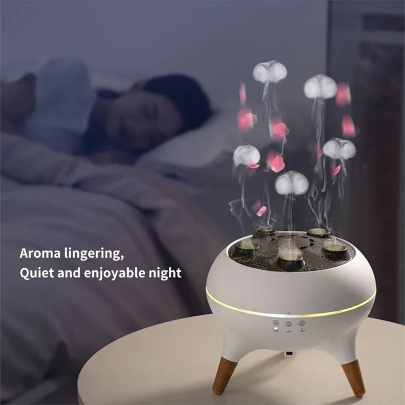 Jellyfish Aroma Diffuser 250ml With 7 Night Lights smoke puffs