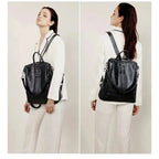 Soft Leather Backpack Commute Travel Shoulder Bag