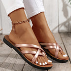 Crisscross Strap Flip-Flops Flats Sandals