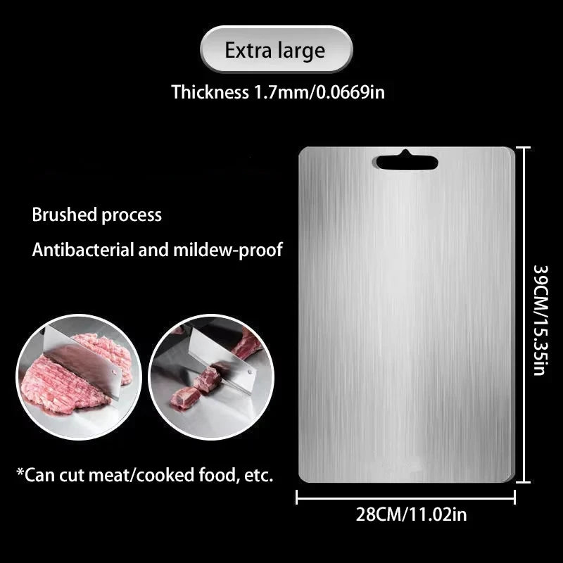 Titanium Cutting Board Food-Safe Antibacterial Odourless Knife-Safe