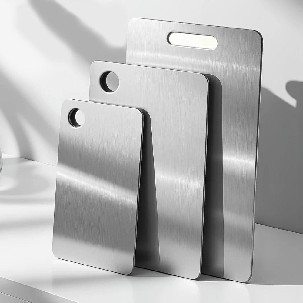 Titanium Cutting Board Food-Safe Antibacterial Odourless Knife-Safe
