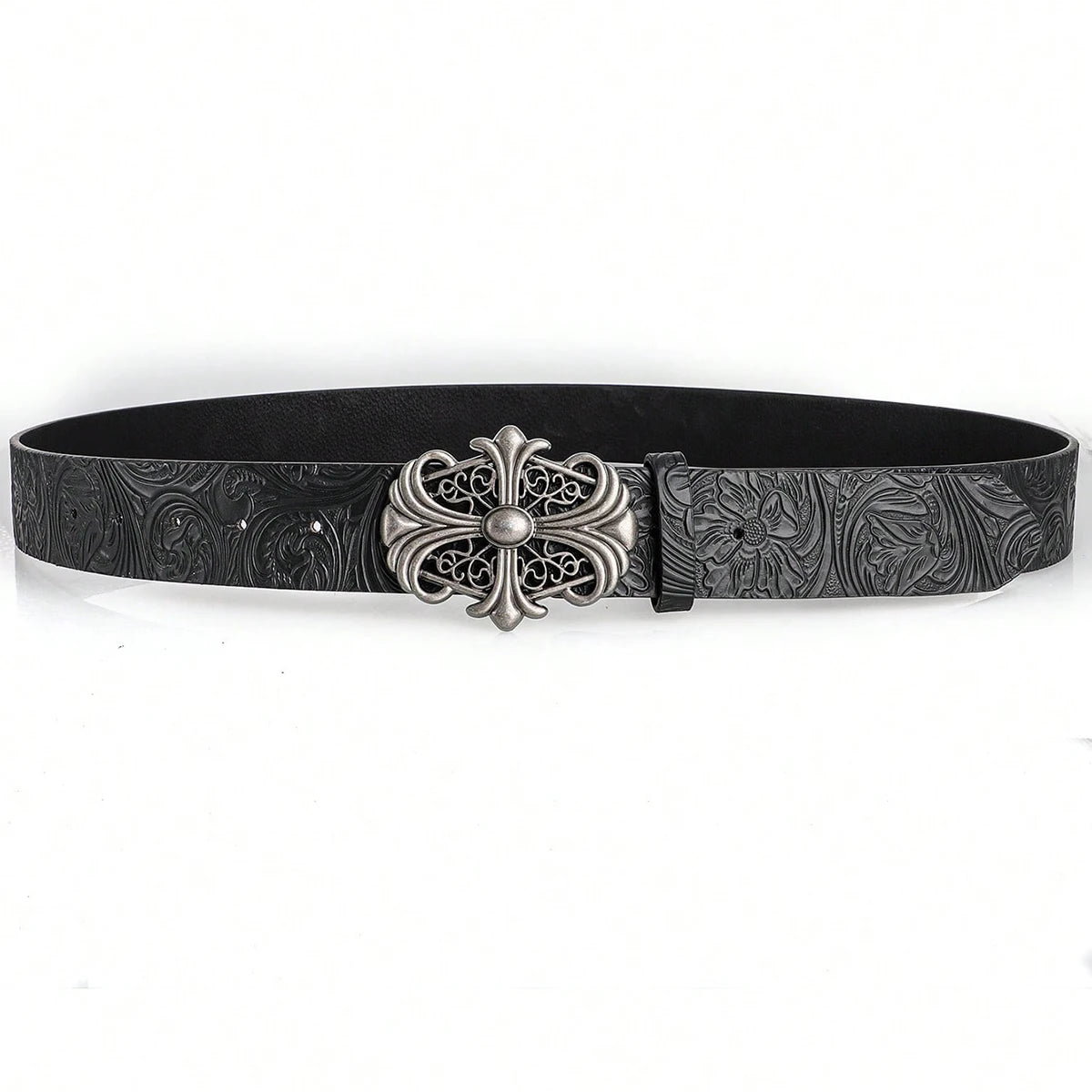 Retro Men's Belt Bohemian Hollow Ornate Buckle Punk Gothic Rock