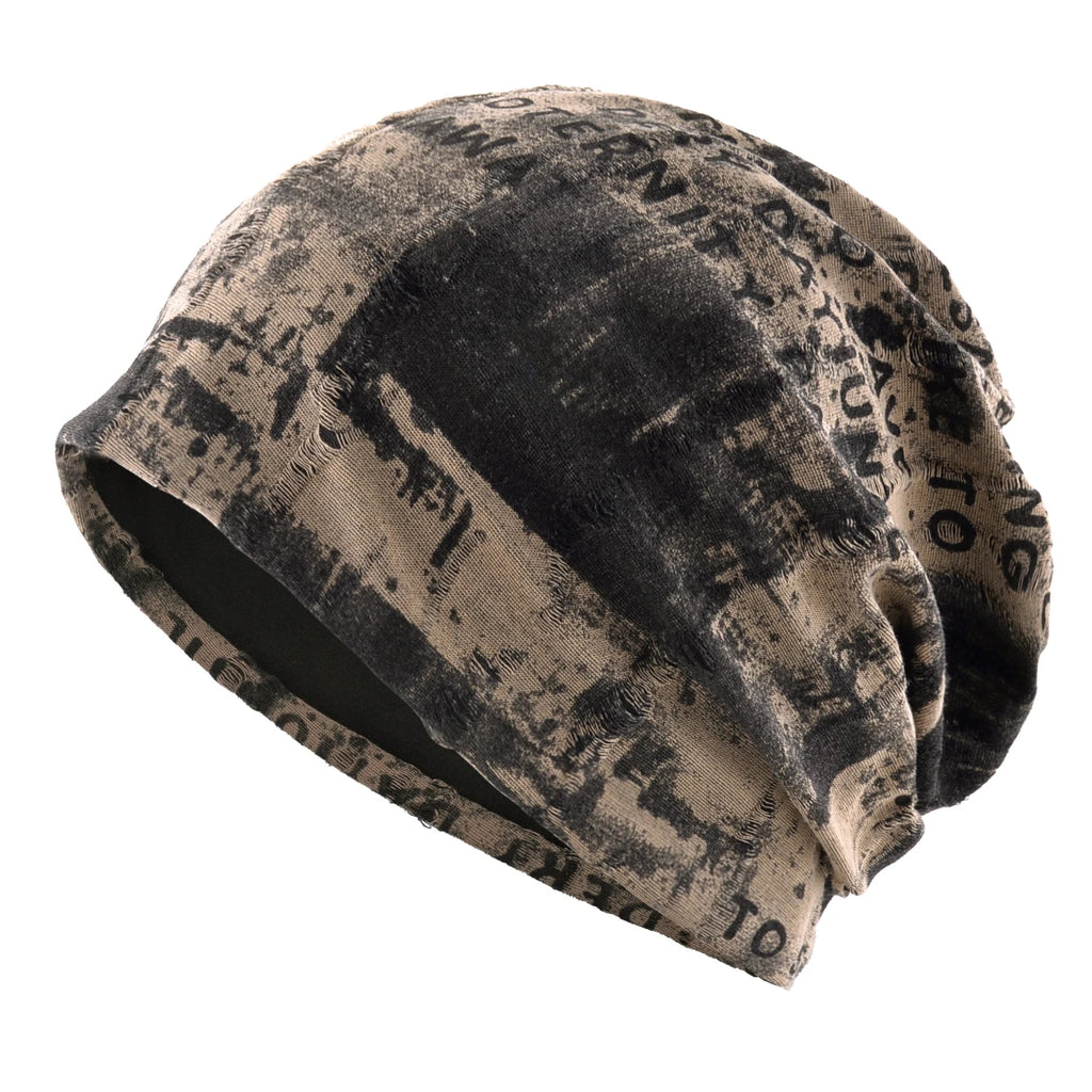 Vintage Beanie Grunge Distressed Streetwear Design