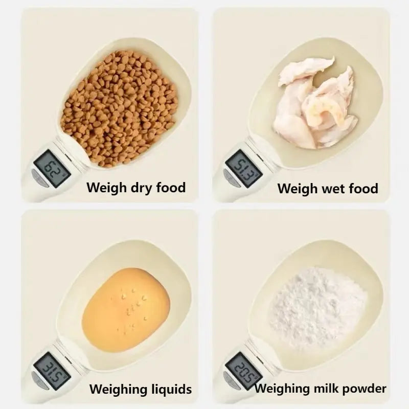 Pet Food Scoop Digital Scales Measuring Spoon