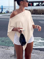 Women's Off-Shoulder Beach Cover-Up Summer Top
