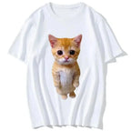Funny Boss Cat 3D Print Women's Oversized T-Shirt