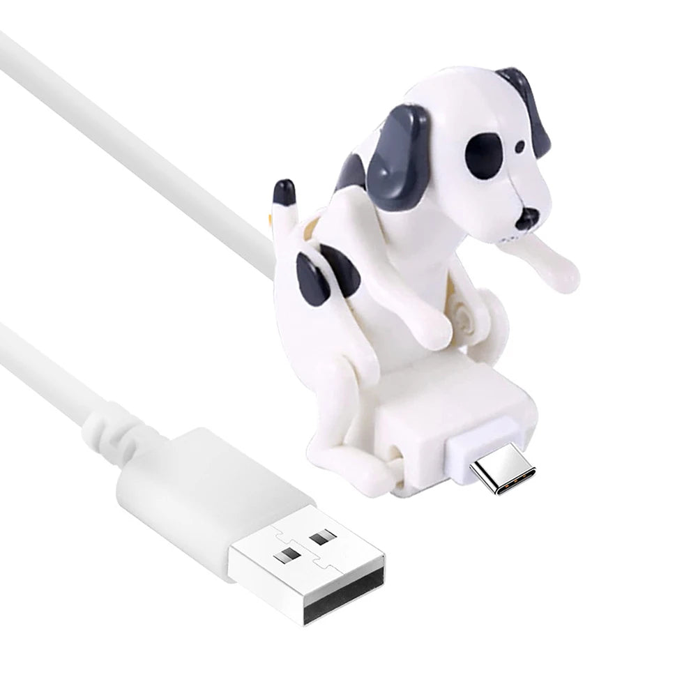 Humping Dog Funny Phone Charger USB Micro Type-C Fast Charging Samsung Android iPhone iOS