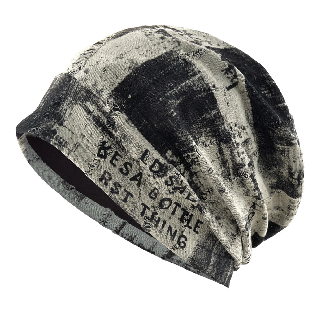 Vintage Beanie Grunge Distressed Streetwear Design