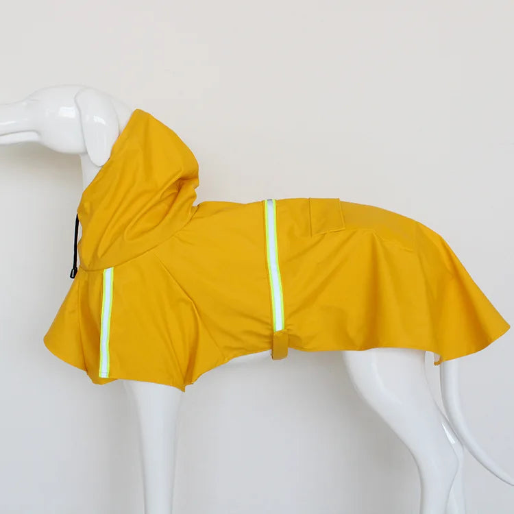 Large Dog Raincoat Cloak Style Waterproof Reflective Pet Jacket