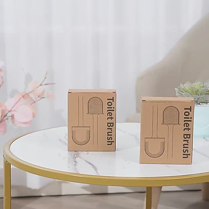 Flexible Silicone Toilet Brush - Floor or Wall Mounted