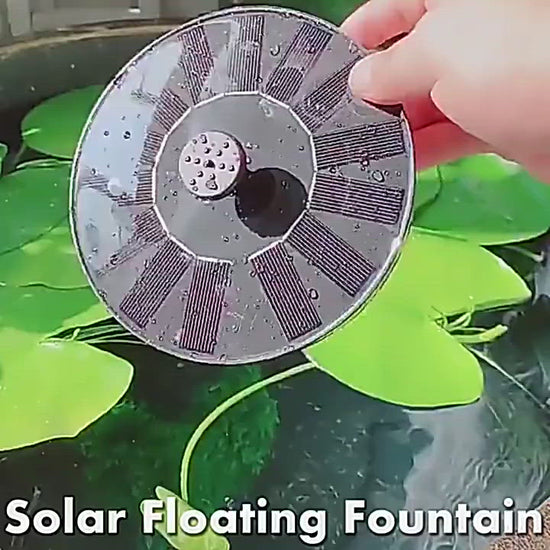 FLOATING SOLAR FOUNTAIN GARDEN WATER FOUNTAIN POND DECOR 